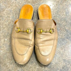 Gucci Princetown Tan Mules